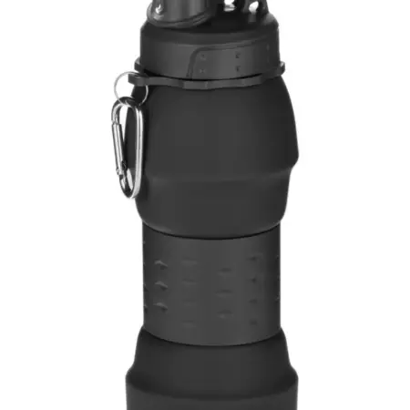 Бутылка складная многоразовая, 600 мл, силикон, с подвесом. KoroBoom Shop