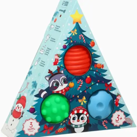 Развивающие тактильные мячики "Чудеса рядом", 3 шт. KoroBoom Shop