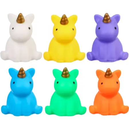 Игрушки для купания "Единорожки" с пищалкой, 6 шт, 3+. KoroBoom Shop