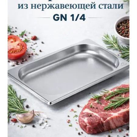 Гастроёмкость из нержавеющей стали для духовки, GN 1 4. Сима-Ленд - Товары для дома