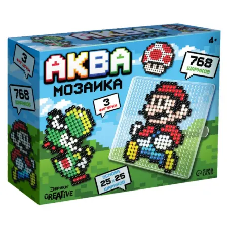 Аквамозаика "Супермастер", 3 фигурки из бусин, 768 шариков. KoroBoom Shop