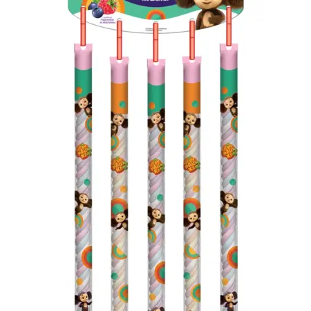 Большая зефирная коса Чебурашка 2, 24 шт по 25г. Уголок сказки