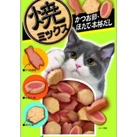 Запеченное ассорти для кошек, вкус кацуобуси, гребешка, 25 г. Всё для животных
