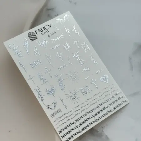 Слайдеры наклейки для ногтей готические кресты. NAILS MARKET