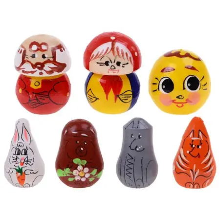 Пальчиковый кукольный театр "Колобок", набор из 7 фигурок. KoroBoom Shop