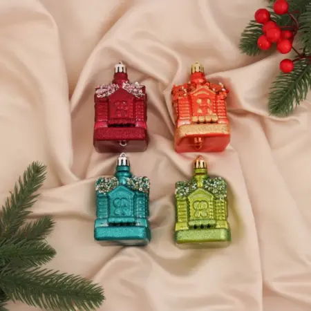 Набор ёлочных игрушек "Сказочный домик", новогодний декор. KoroBoom Shop