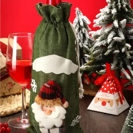 Украшение для бутылок вина, шампанского новогоднее. ArtTema