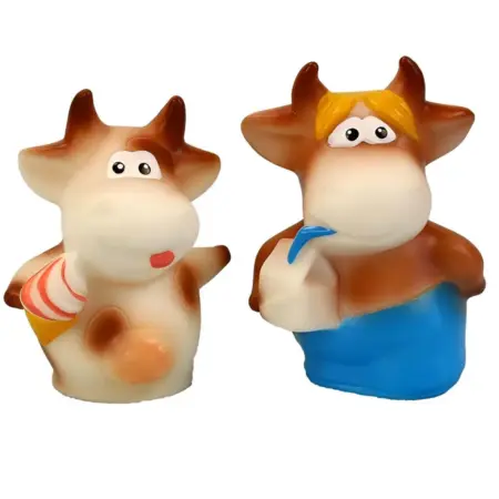 Резиновые водные игрушки "Кефирчик и Мороженка" для купания. KoroBoom Shop