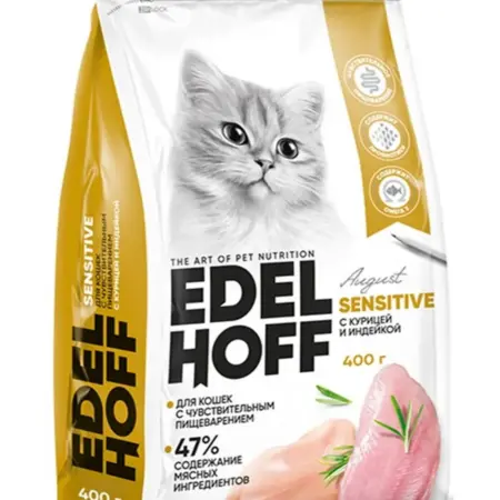 Корм для кошек сухой с чувствительным пищеварением, 400г, ку…. Зоотовары