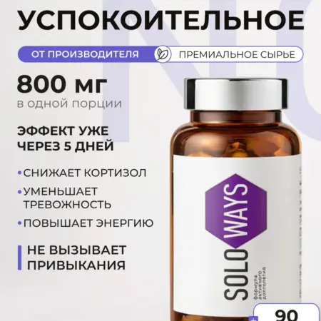 Ноустресс при стрессе и тревоге 90 капсул. SOLOWAYS