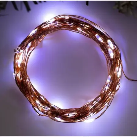 Гирлянда "Роса" 10 м, IP20, 100 LED, свечение белое, 12 В. KoroBoom Shop