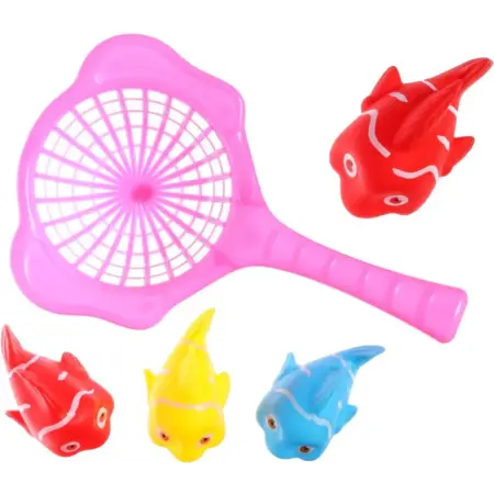 Игрушки для купания "Рыбалка с рыбками", 4 шт + сачок, МИКС. KoroBoom Shop
