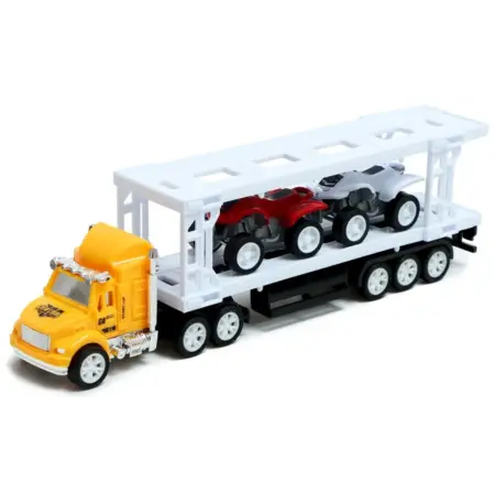 Грузовик "Автовоз" набор детских игрушек, 2 квадроцикла МИКС. KoroBoom Shop