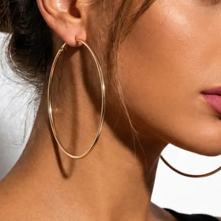 Серьги кольца конго 7 см бижутерия. X-GROW