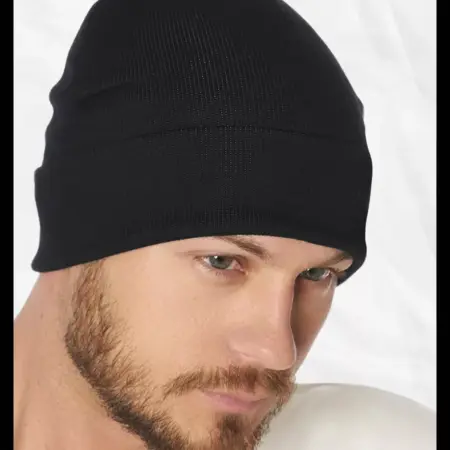 Шапка бини демисезонная с отворотом. Priam