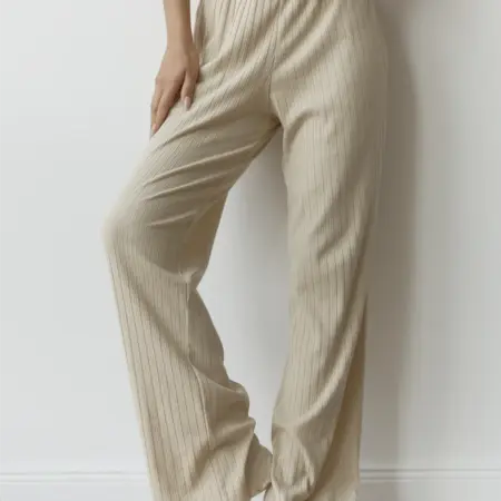 Штаны домашние пижамные ажурная лапша хлопок. ANARENDIS