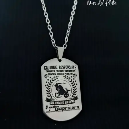 Подвеска с цепочкой знак зодиака Козерог. Mar del Plata
