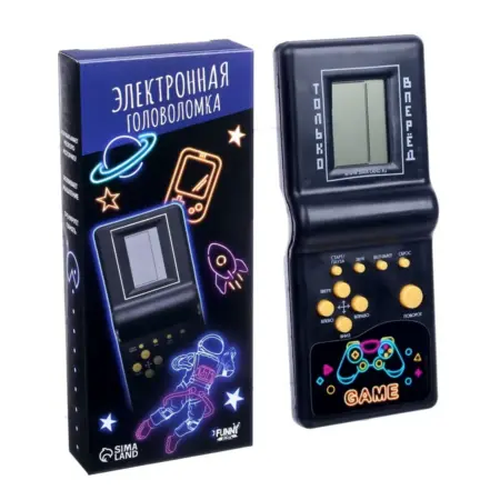 Электронный классический тетрис "Неон" игрушка. KoroBoom Shop