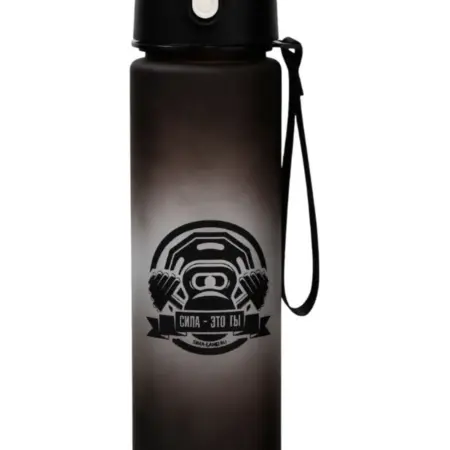 Бутылка пластиковая многоразовая "Сила это ты" с наклейками. KoroBoom Shop