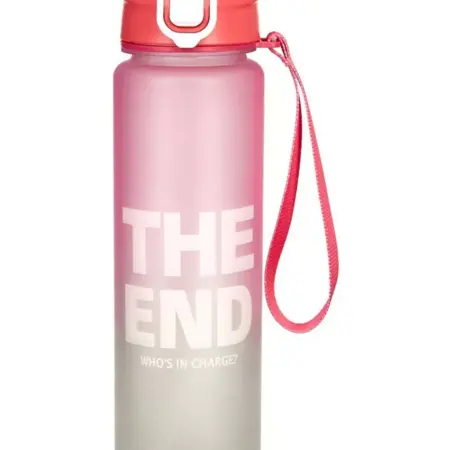 Бутылка многоразовая THE END, 1 л, пластиковая, с подвесом. KoroBoom Shop