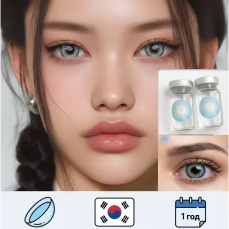 Цветные линзы Y2K для глаз без диоптрий 1 пара 14.3 мм Голуб…. Лучшие товары мира