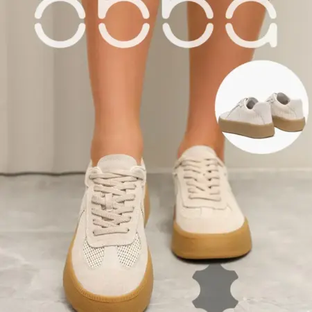 Летние кеды на толстой подошве с перфорацией дышащие. Obba! Just WOW.