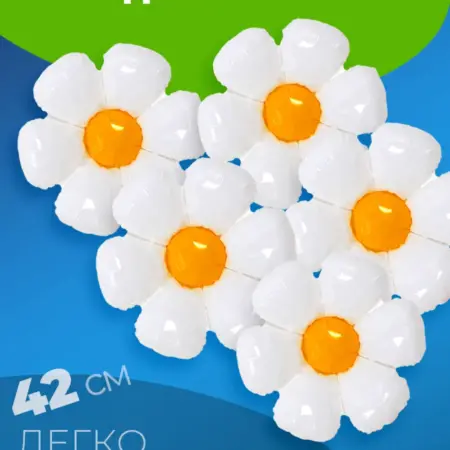 Воздушный шар Ромашка 5 штук фотозона. Wellness Ultracare