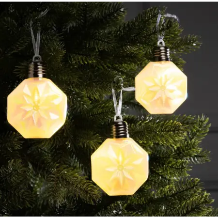 Набор игрушек на ёлку "Изморозь", новогодний декор, 3 шт. KoroBoom Shop