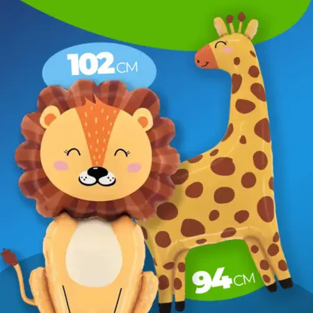 Набор фольгированных воздушных шаров животные. Luxottire