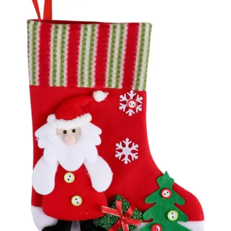 Подарочный мешок "Дед Мороз у ёлочки", интерьерный декор. KoroBoom Shop