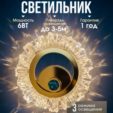 Светильник настенный светодиодный бра. Jewel-Box.Store