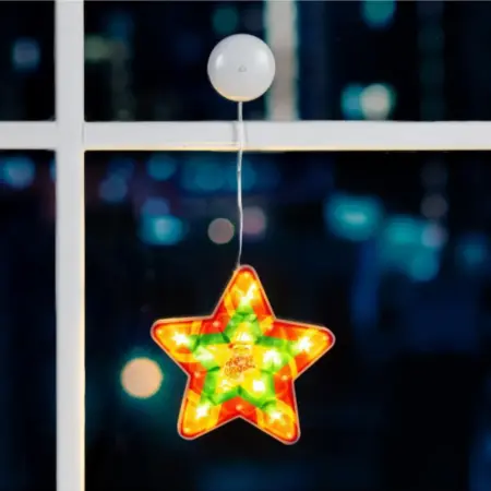 Светящаяся фигурка на липучке "Звезда", новогодний декор. KoroBoom Shop