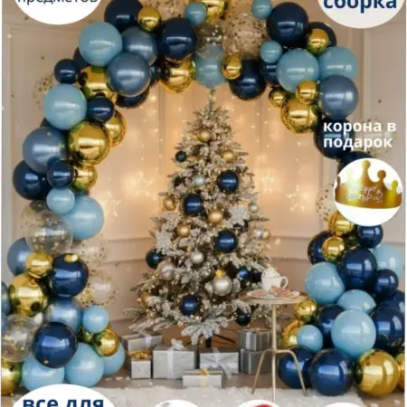 Шарики воздушные фотозона синяя желтая. Яркие моменты