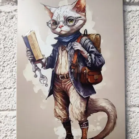 Постер кот стимпанк. ПОДАРКИНО