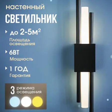 Светильник настенный светодиодный бра. Jewel-Box.Store