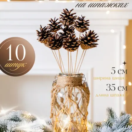 Букет из шишек на новый год. ЭкоДекор