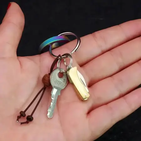 Мини нож брелок золотой. 3SS