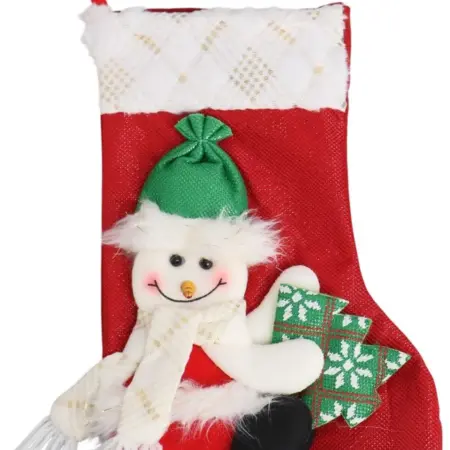 Подарочный мешок "Снеговик с ёлочкой", интерьерный декор. KoroBoom Shop