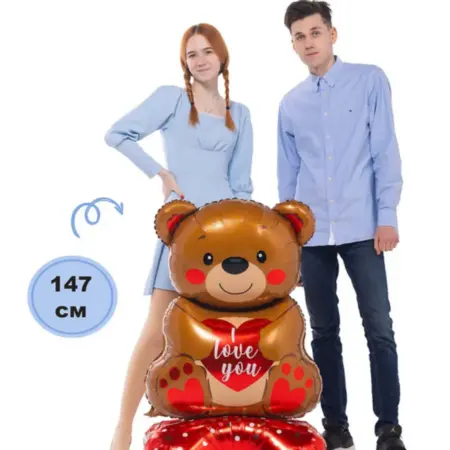 Надувная фигура мишка 147 см коричневый. Идея. Веселая затея