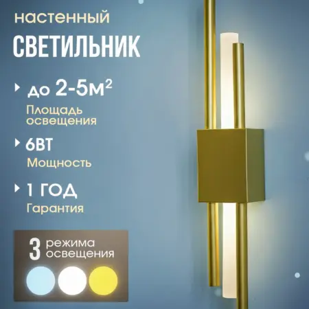 Светильник настенный светодиодный бра. Jewel-Box.Store