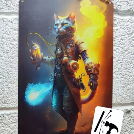 Постер кот стимпанк. ПОДАРКИНО
