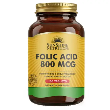 Фолиевая кислота 800мг, 100 таблеток. ФОРМУЛА