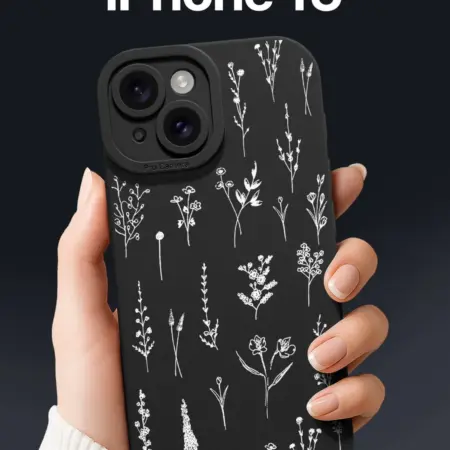 Чехол на iPhone 15 с цветами. SCDesign