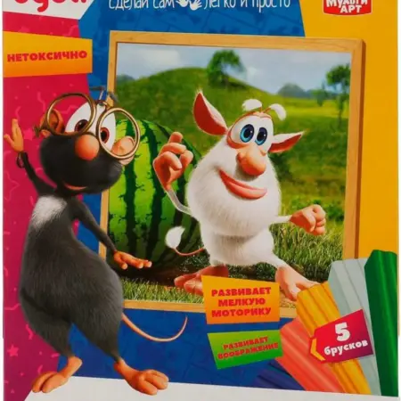 Набор "Буба Раскраска пластилином", разукрашка с картинкой. KoroBoom Shop
