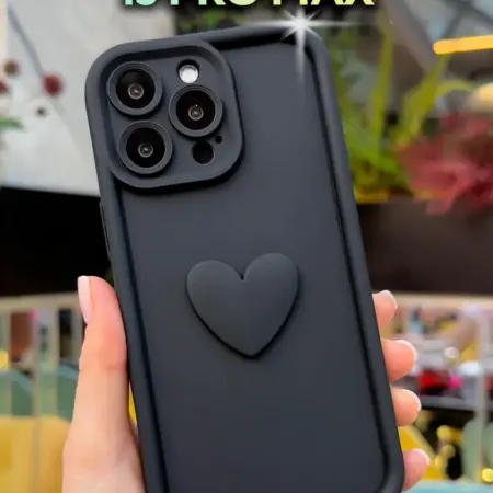 Чехол на iphone 15 PRO MAX c сердечком. 1A-Case