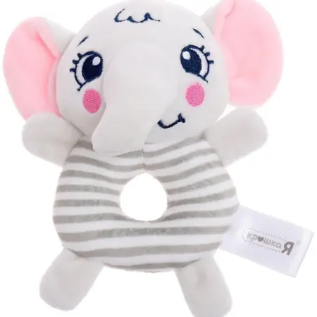 Шумелка тканевая "Слон", тактильная игрушка, от 0 месяцев. KoroBoom Shop