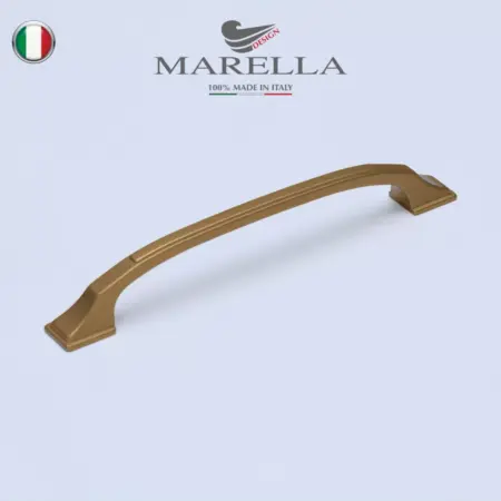 Ручка для мебели Скоба Италия 128 мм Матовое золото. EMAR