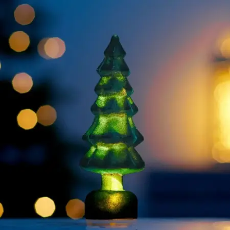 Праздничный декор "Ёлочка бархатная зеленая" на новый год. KoroBoom Shop