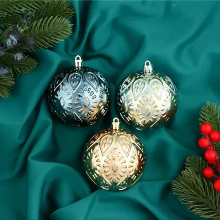 Набор шаров "Мадлен. Капельки", 8 см, 3 шт, пластик, микс. KoroBoom Shop