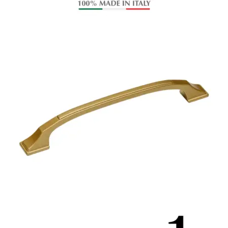 Ручка для мебели Скоба Италия Матовое золото 128 мм 1 шт. Империя ручек